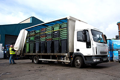 Bins on Wagon